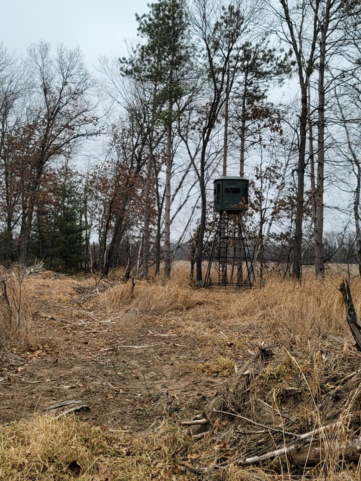 Corey's blind install — 240 acre property